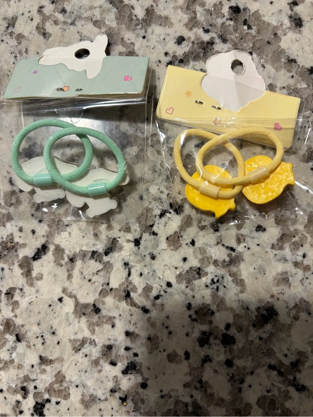 Cinnamoroll & Pochacco Kids Hair Tie Set - Yellow & Blue